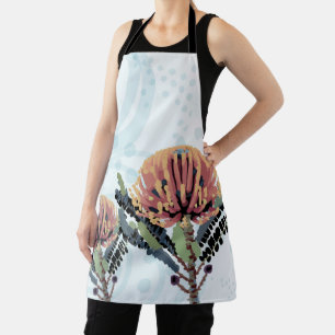 Banksia-Blüten-Libellen-Kunst Schürze