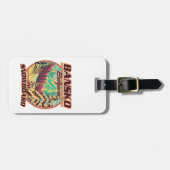 Bankso Bulgarien auf Snowboard-Logo Gepäckanhänger (Vorderseite horizontal)