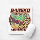 Bankso Bulgarien auf Snowboard-Logo Mousepad (Mit Mouse)