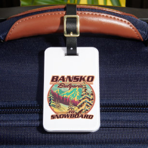 Bankso Bulgarien zum Snowboard Logo Gepäckanhänger