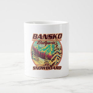 Bankso Bulgarien zum Snowboard Logo Jumbo-Tasse
