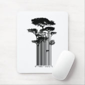 Banksy Art-Barcode-Baumillustration Mousepad (Mit Mouse)