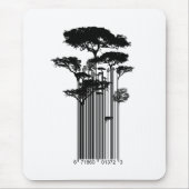 Banksy Art-Barcode-Baumillustration Mousepad (Vorne)