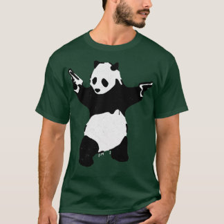 BANKSY Bewaffnetes Panda mit Waffen T-Shirt