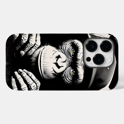 Banksy DJ Monkey Gorilla Case-Mate iPhone Hülle (Rückseite (Horizontal))
