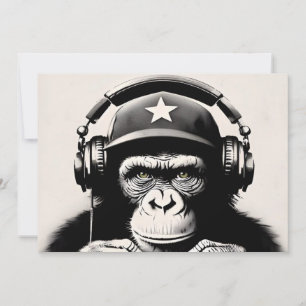 Banksy DJ Monkey Gorilla Einladung
