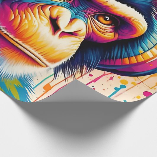 Banksy DJ Monkey Gorilla Geschenkpapier (Ecke)