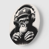 Banksy DJ Monkey Gorilla Große Wanduhr (Winkel)