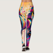 Banksy DJ Monkey Gorilla Leggings (Rückseite)
