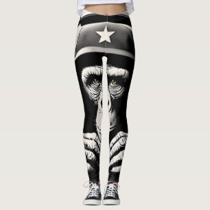 Banksy DJ Monkey Gorilla Leggings