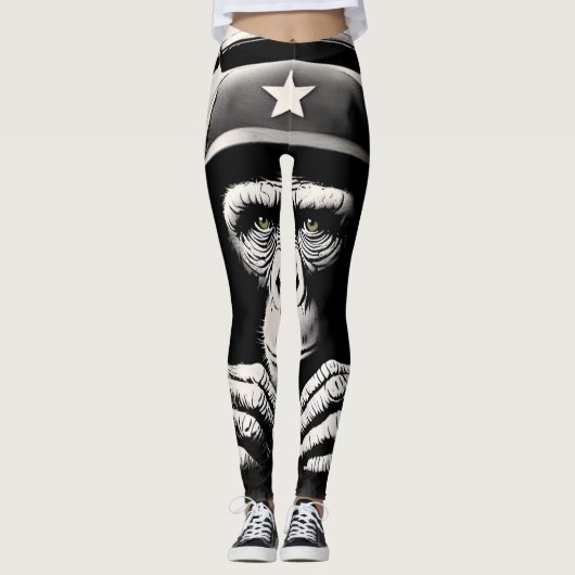 Banksy DJ Monkey Gorilla Leggings (Vorderseite)