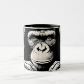 Banksy DJ Monkey Gorilla Zweifarbige Tasse (Mittel)