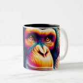 Banksy DJ Monkey Gorilla Zweifarbige Tasse (VorderseiteRechts)