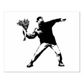 Banksy-Liebe ist in der Luft Blume werfen halftone Gummistempel (Prägung)