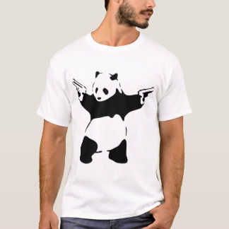 Banksy Panda mit Waffen T-Shirt