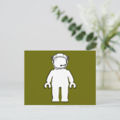 Banksy Style Astronaut Minifig Postkarte (Stehend Vorderseite)