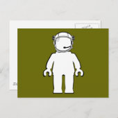 Banksy Style Astronaut Minifig Postkarte (Vorne/Hinten)