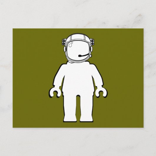 Banksy Style Astronaut Minifig Postkarte (Vorderseite)