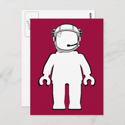Banksy Style Astronaut Minifig Postkarte (Vorne/Hinten)