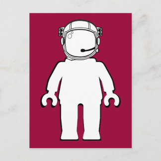 Banksy Style Astronaut Minifig Postkarte
