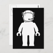 Banksy Style Astronaut Minifig Postkarte (Vorne/Hinten)