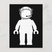 Banksy Style Astronaut Minifig Postkarte (Vorderseite)