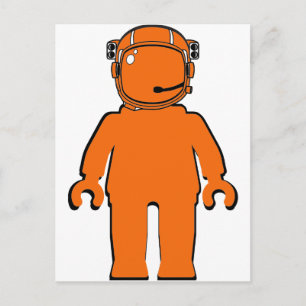 Banksy Style Astronaut Minifig Postkarte