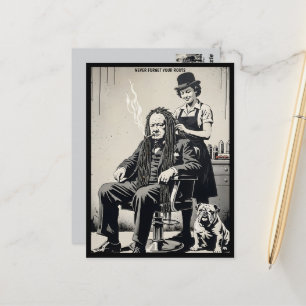 Banksy‑Style Satirische Kunst‑Postkarte Postkarte