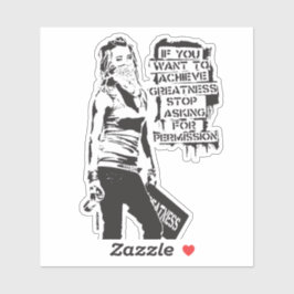 Banksy Wenn Sie gewollt, um Größe schwarz zu errei Aufkleber