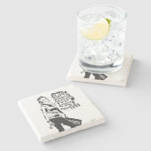 Banksy Wenn Sie gewollt, um Größe schwarz zu errei Steinuntersetzer (Seitenansicht)