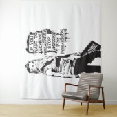 Banksy Wenn Sie gewollt, um Größe schwarz zu errei Wandteppich (Beispiel)