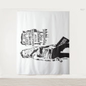 Banksy Wenn Sie gewollt, um Größe schwarz zu errei Wandteppich (Vorderseite)