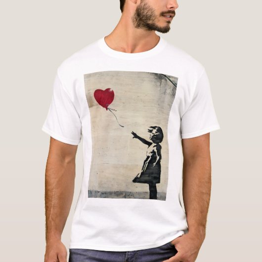 Banksy's Girl mit einem roten Ballon T-Shirt (Vorderseite)