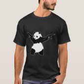 Banksy's Panda Holding Assault Rifles T-Shirt (Vorderseite)