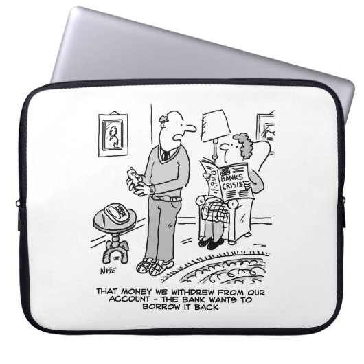 Banktelefone, die Geld fragte Laptopschutzhülle (Vorderseite)