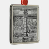 Bankwesen-Szene Silbernes Ornament (Rechts)