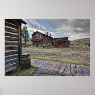Bannack Geisterstadt Mainstreet 2 - Montana Poster