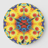 BannaPuddin Kaleidoskop Große Wanduhr (Vorderseite)