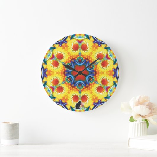 BannaPuddin Kaleidoskop Große Wanduhr (Zuhause)