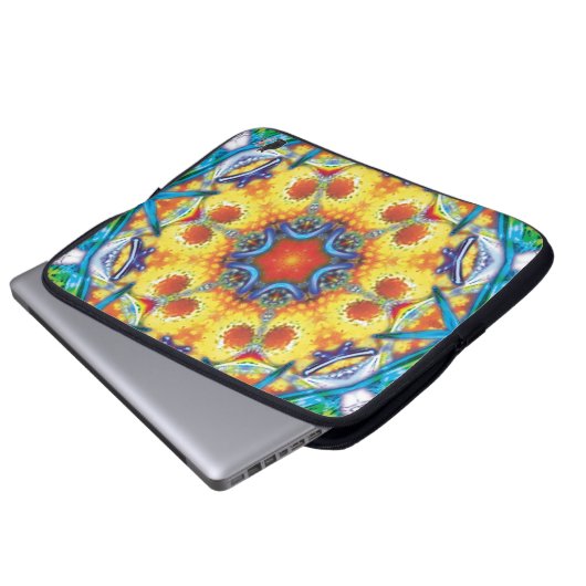 BannaPuddin Kaleidoskop Laptop-Sieb Laptopschutzhülle (Vorne Knopf)