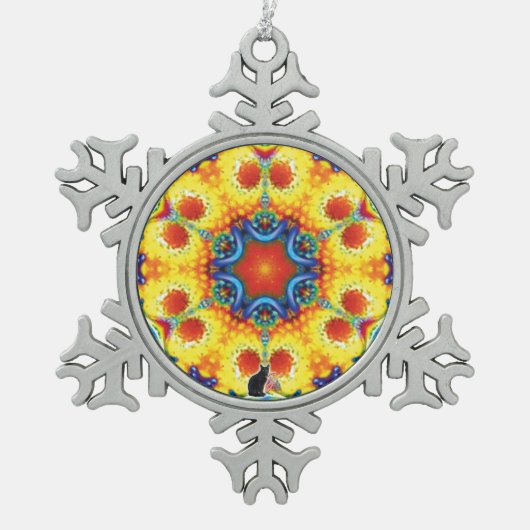BannaPuddin Kaleidoskop Snowflake Ornament (Vorderseite)