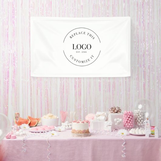 Banne mit benutzerdefiniertem Logo-Hintergrund für Banner (Party)