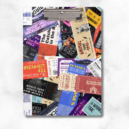 Banned Books Add Name Colorful Fun Klemmbrett