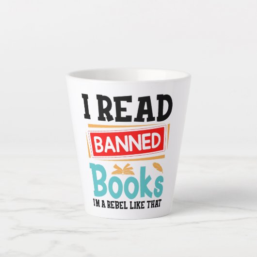Banned Books Awareness Literacy Rebel Milchtasse (Vorderseite)