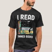 Banned Books Bookworm Reader I Read Banned Books T-Shirt (Vorderseite)