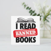 Banned Books Card lesen Einladung (Stehend Vorderseite)