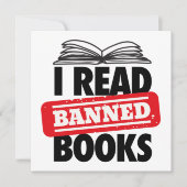 Banned Books Card lesen Einladung (Vorderseite)