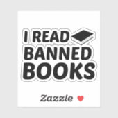 BANNED BOOKS LESEN AUFKLEBER (Blatt)