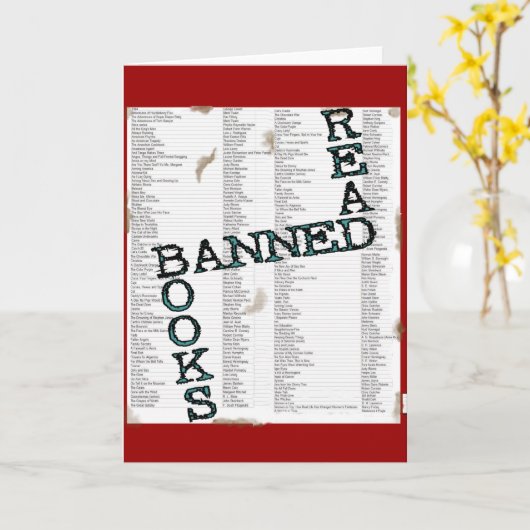 BANNED BOOKS LESEN KARTE (Gelbe Blume)