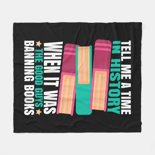 Banned Books Quote Fleecedecke (Vorderseite (Horizontal))